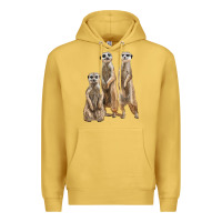 Antique Gold 3 meerkat Premium Hoodie - LillyAllenDesigns