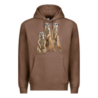 Chestnut 3 meerkat Premium Hoodie - LillyAllenDesigns