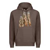 Coffee 3 meerkat Premium Hoodie - LillyAllenDesigns
