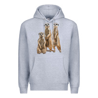 Heather Grey 3 meerkat Premium Hoodie - LillyAllenDesigns