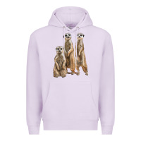 Lilac 3 meerkat Premium Hoodie - LillyAllenDesigns