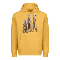Mustard 3 meerkat Premium Hoodie - LillyAllenDesigns
