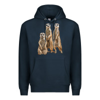 Navy 3 meerkat Premium Hoodie - LillyAllenDesigns