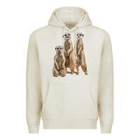 Oatmeal Heather 3 meerkat Premium Hoodie - LillyAllenDesigns