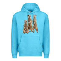 Ocean Blue 3 meerkat Premium Hoodie - LillyAllenDesigns