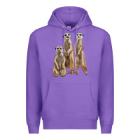 Purple 3 meerkat Premium Hoodie - LillyAllenDesigns