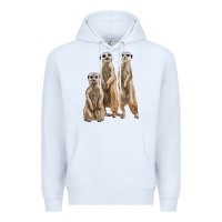 White 3 meerkat Premium Hoodie - LillyAllenDesigns