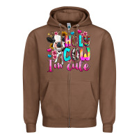 Chestnut holy cow  m cute Zipper Hoodie - texasbilliewilder