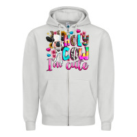 Dove Grey holy cow  m cute Zipper Hoodie - texasbilliewilder