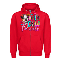 Red holy cow  m cute Zipper Hoodie - texasbilliewilder