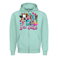 Seafoam holy cow  m cute Zipper Hoodie - texasbilliewilder