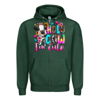 Sports Green holy cow  m cute Zipper Hoodie - texasbilliewilder