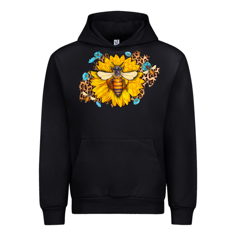 Bee Sunflower Leopard Urban Hoodie by Jasminsmagicworld | Teevron