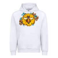 White bee sunflower leopard Urban Hoodie - Jasminsmagicworld
