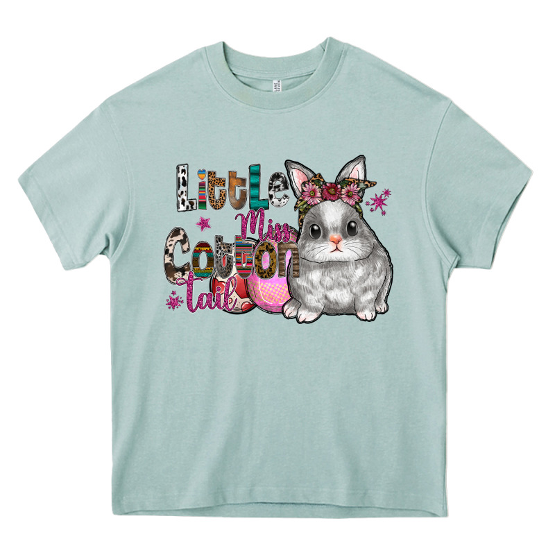 Little Miss Cotton Tail Heavy Core Tee by CowhideDigitalArt | Teevron