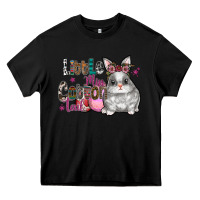 Black Little Miss Cotton Tail Heavy Core Tee - CowhideDigitalArt
