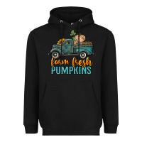 Black farm fresh pumpkins truck Heavyweight Hoodie - RanaPortraitStore