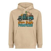 Mushroom farm fresh pumpkins truck Heavyweight Hoodie - RanaPortraitStore