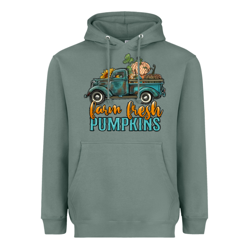 Farm Fresh Pumpkins Truck Heavyweight Hoodie by RanaPortraitStore | Teevron