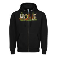 Black home camping Zipper Hoodie - texasbilliewilder