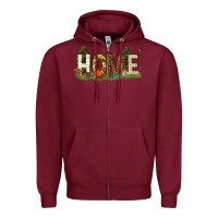 Burgundy home camping Zipper Hoodie - texasbilliewilder