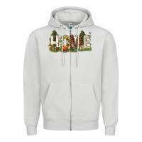 Dove Grey home camping Zipper Hoodie - texasbilliewilder