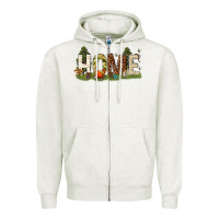 Oatmeal Heather home camping Zipper Hoodie - texasbilliewilder