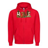Red home camping Zipper Hoodie - texasbilliewilder