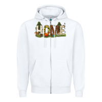 White home camping Zipper Hoodie - texasbilliewilder