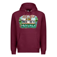 Burgundy escape to the unknown Premium Hoodie - NancyCooperArtShop