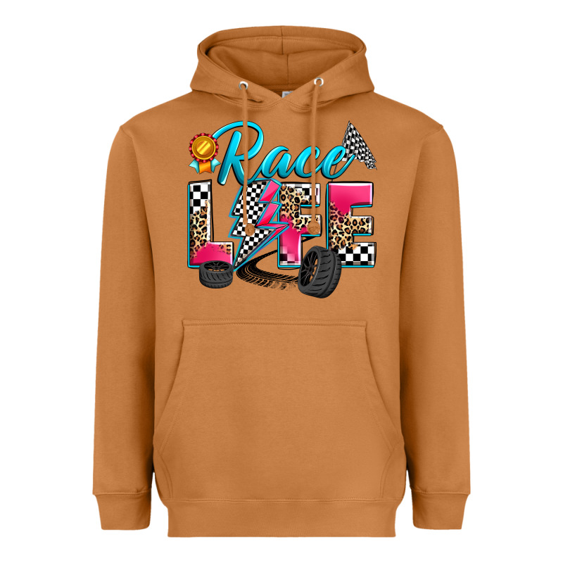 Race Life Heavyweight Hoodie by Zillion Design Studio | Teevron