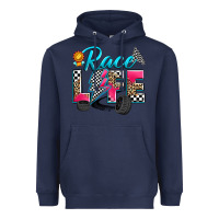 Navy race life Heavyweight Hoodie - Zillion Design Studio