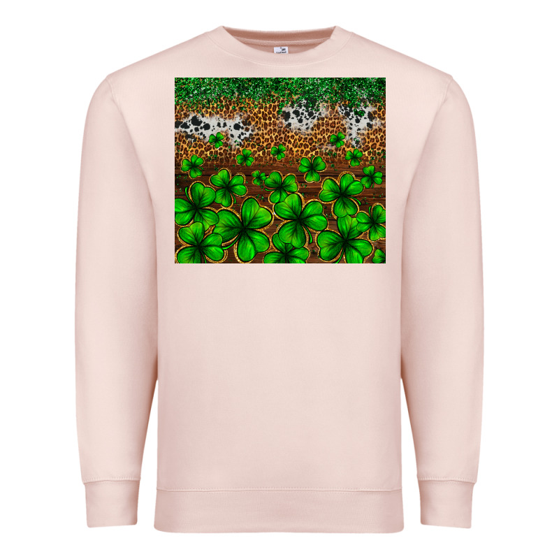 St. Patrick's Day Leopard Cowhide Tumbler Premium Sweatshirt by Neo Western | Teevron