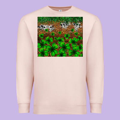St. Patrick's Day Leopard Cowhide Tumbler Premium Sweatshirt Designed By Neo Western
