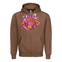 Chestnut Breast Cancer afro girl sneakers Zipper Hoodie - RanaPortraitStore
