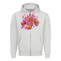 Dove Grey Breast Cancer afro girl sneakers Zipper Hoodie - RanaPortraitStore
