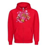 Red Breast Cancer afro girl sneakers Zipper Hoodie - RanaPortraitStore
