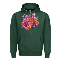 Sports Green Breast Cancer afro girl sneakers Zipper Hoodie - RanaPortraitStore