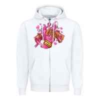 Breast Cancer Afro Girl Sneakers Zipper Hoodie | Teevron