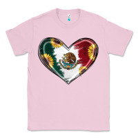 Bubblegum Pink Sunflower Mexican Flag Heart Classic Tee - RanaPortraitStore