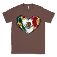 Chestnut Sunflower Mexican Flag Heart Classic Tee - RanaPortraitStore