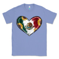 Colony Blue Sunflower Mexican Flag Heart Classic Tee - RanaPortraitStore