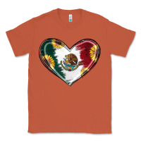 Copper Sunflower Mexican Flag Heart Classic Tee - RanaPortraitStore