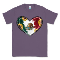 Lavender Sunflower Mexican Flag Heart Classic Tee - RanaPortraitStore