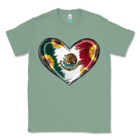 Sage Sunflower Mexican Flag Heart Classic Tee - RanaPortraitStore