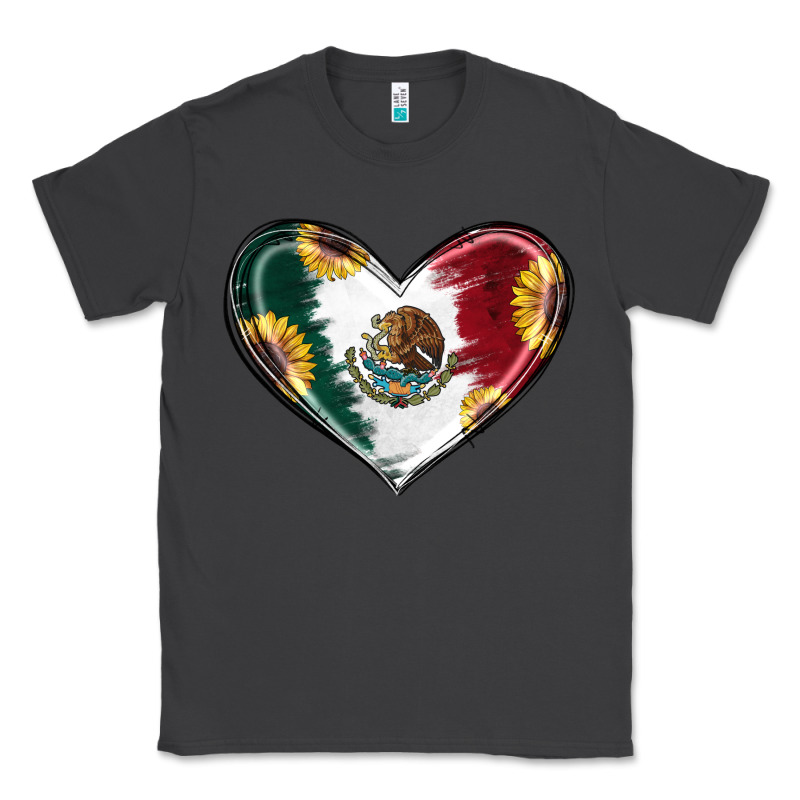 Sunflower Mexican Flag Heart Classic Tee by RanaPortraitStore | Teevron