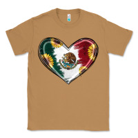 Toasted Coconut Sunflower Mexican Flag Heart Classic Tee - RanaPortraitStore