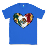 True Royal Sunflower Mexican Flag Heart Classic Tee - RanaPortraitStore