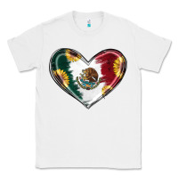 White Sunflower Mexican Flag Heart Classic Tee - RanaPortraitStore