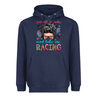 Navy just call me pretty and take me racing Heavyweight Hoodie - Zillion Design Studio